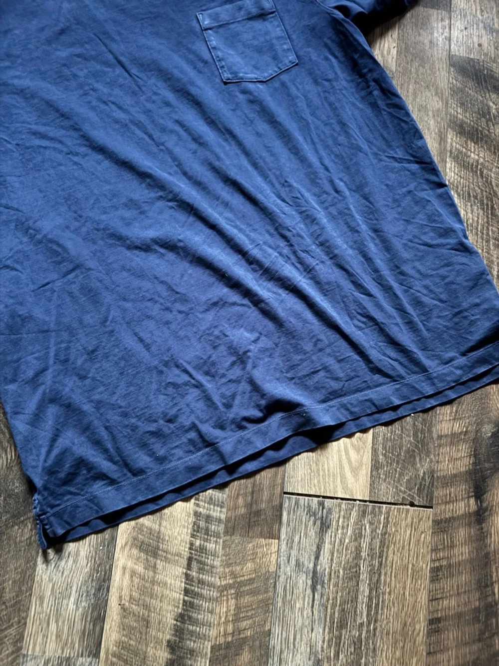 Banana Republic Supima Cotton Navy Short-Sleeve Pocket Tee